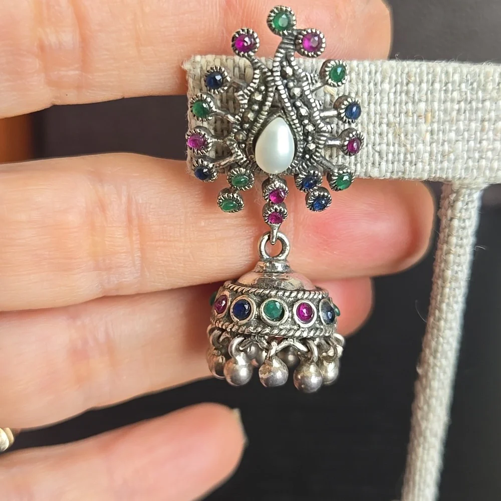 Multistone Jingling Earrings With Gift Box